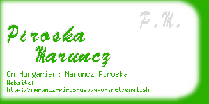 piroska maruncz business card